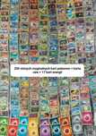 200 różnych oryginalnych kart pokemon, pikachu, reverse holo, energie