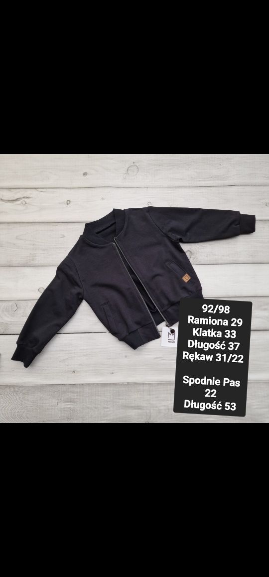 Bluza bomberka 92/98 chłopięca Mimi bawełniana Kolor czarny