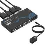 Przełącznik KVM TCNEWCL 2-portowy 4K 60Hz DisplayPort z USB 2.0