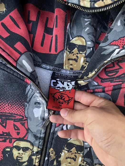 Vintage Rap GIVEMEFACE 2000s Full Zip Hoodie
