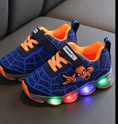 świecące buty led SPIDERMAN r. 29  GRATIS dodatkowe baterie