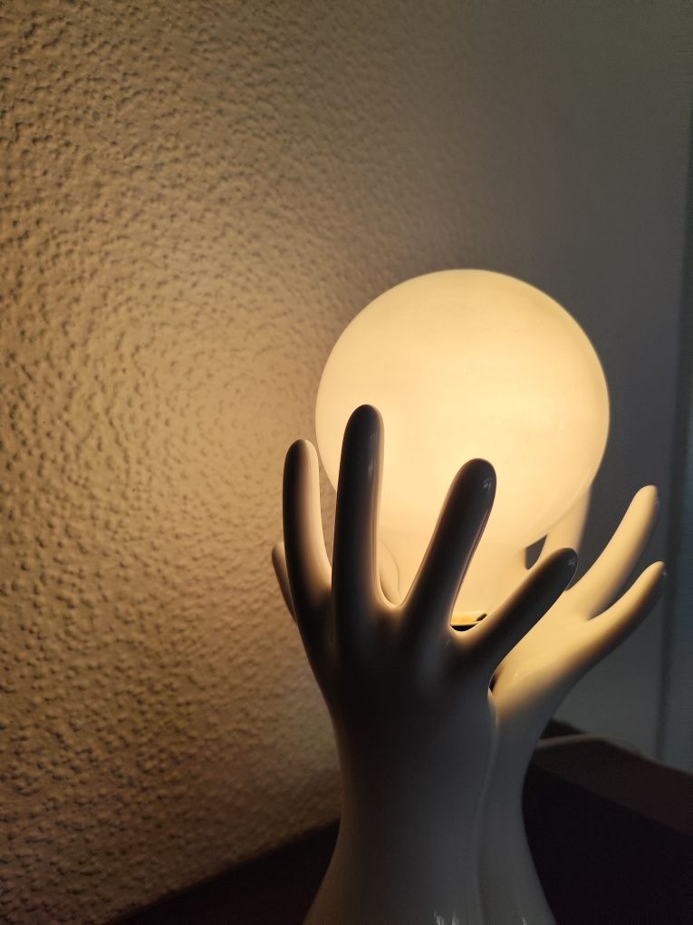 Lampka ceramika lata 80-90 polska vintage retro prl space age