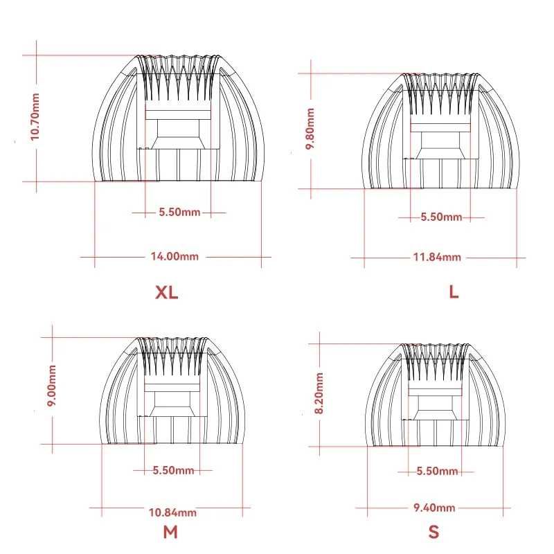 ⇒ Moondrop Spring Tips - это амбушюры Ear-Tips для IEMs наушников