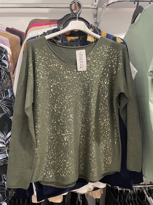 Sweter wloski butelkowa zielen 42-44 nowy