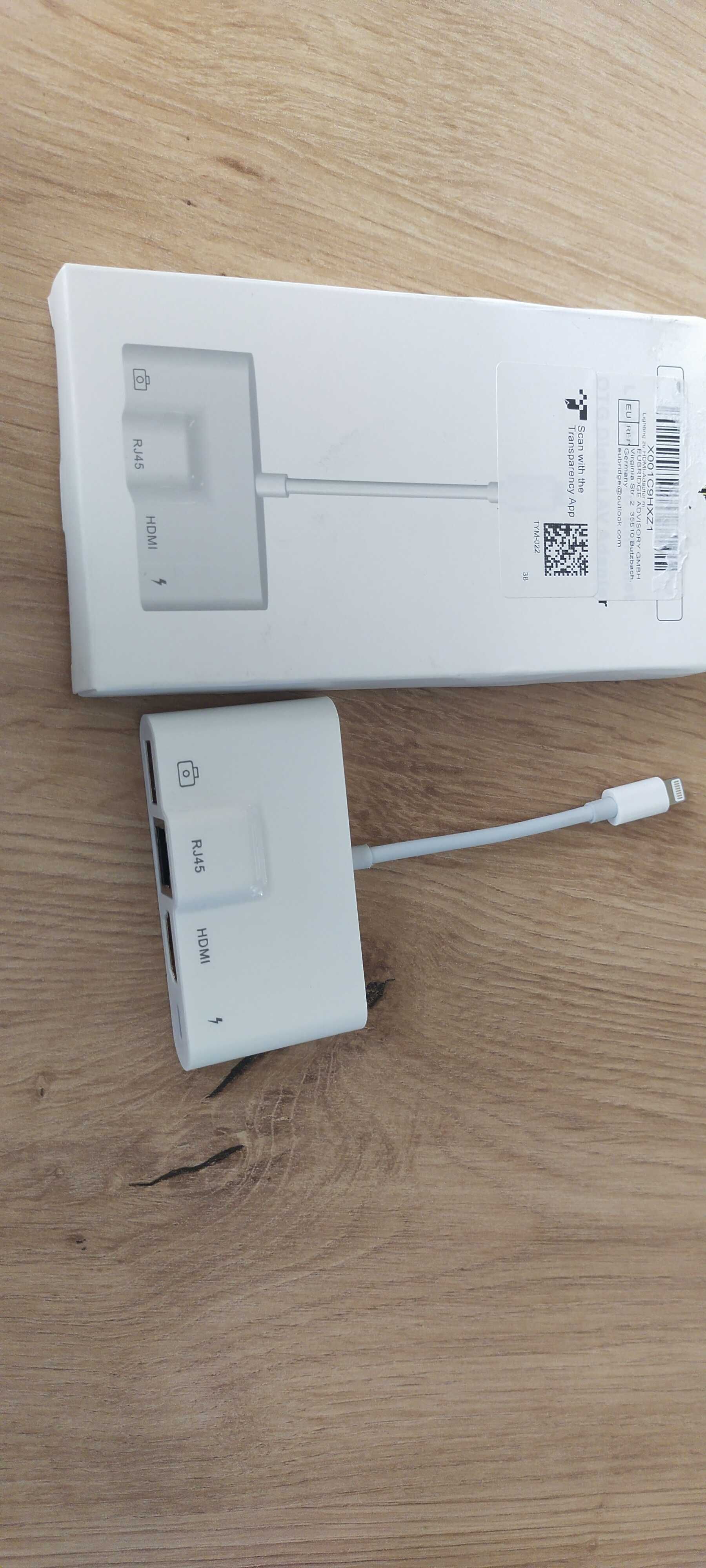 iPhone adapter HDMI z adapterem USB