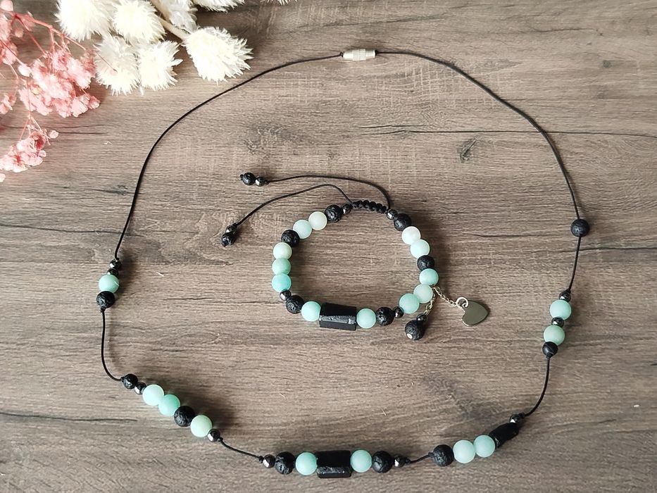 Młodość Odwaga Ochrona Zdrowie - naszyjnik i bransoletka z kamieni