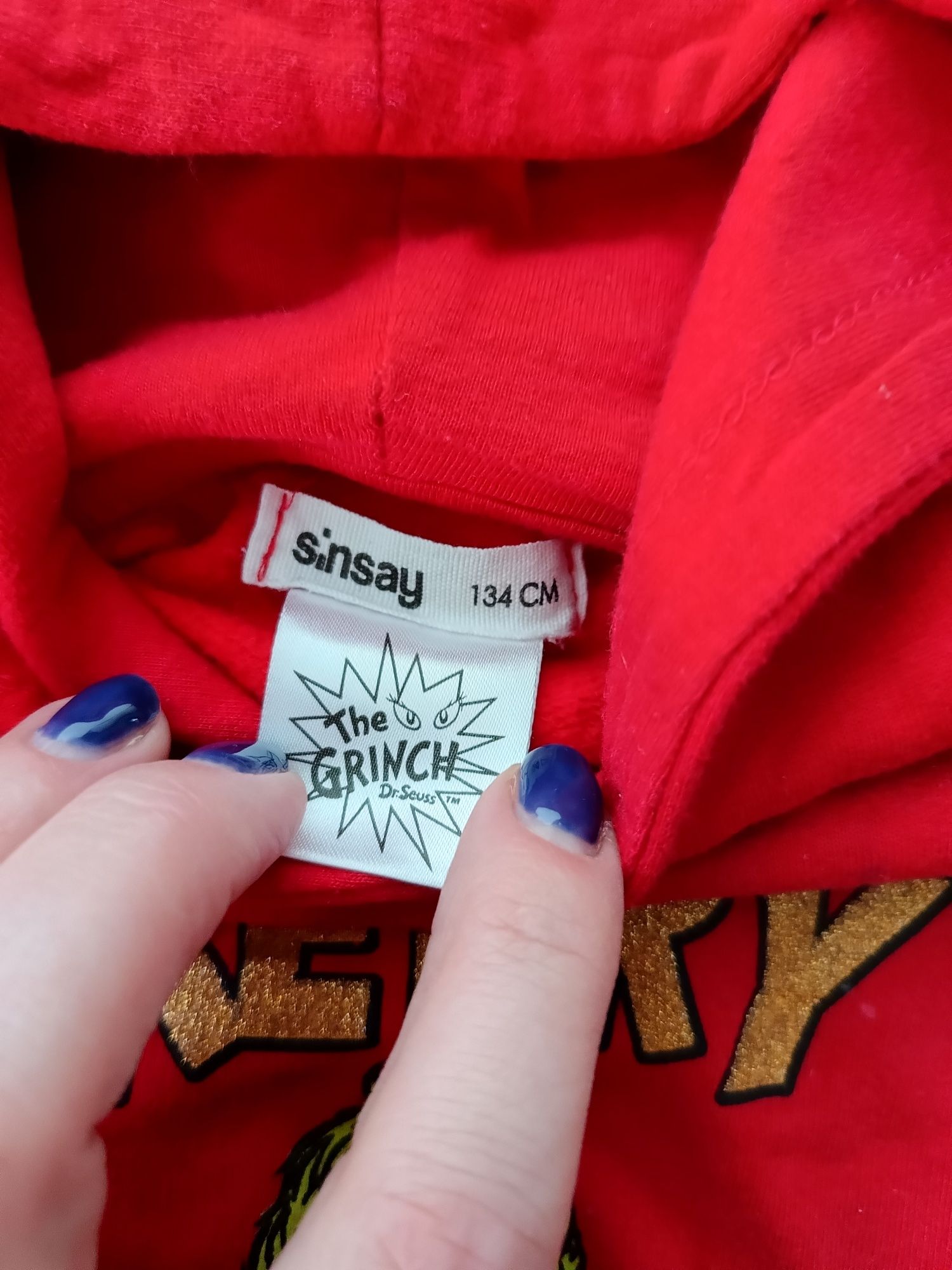 Bluza z kapturem Grinch roz 134