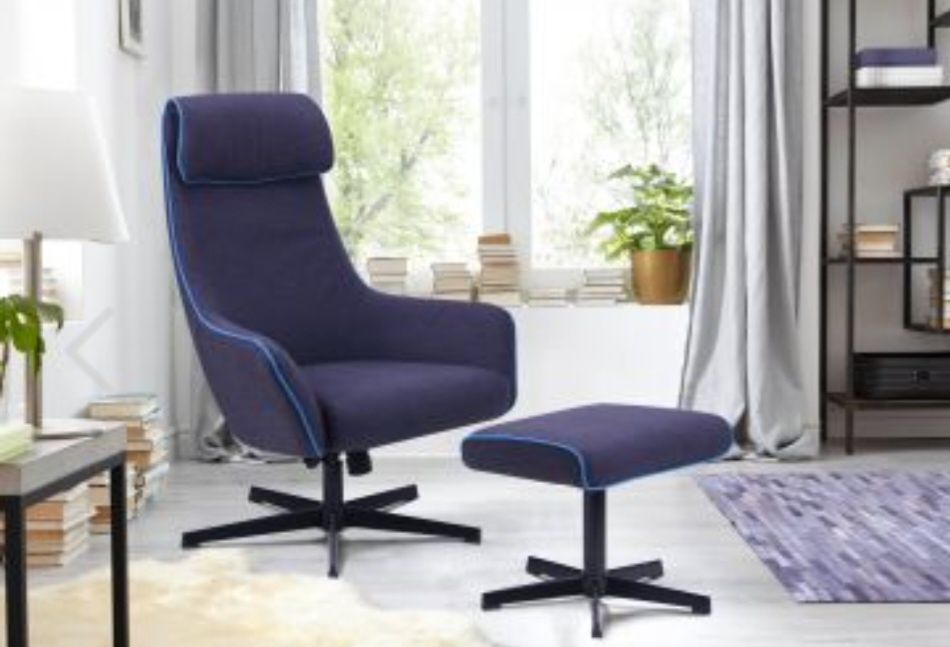 Kare Design Fotel Obrotowy + Podnóżek