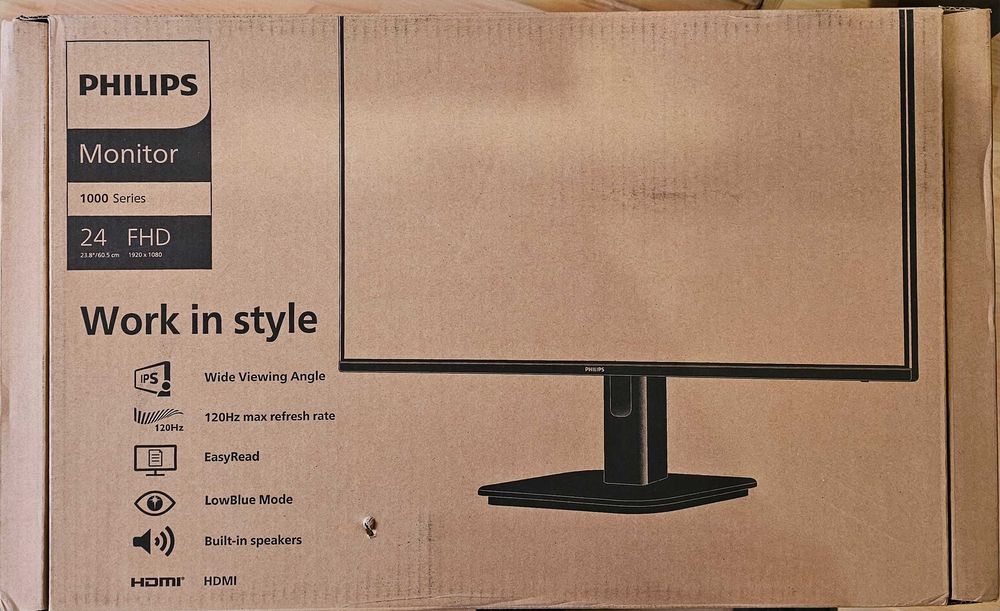 Monitor PHILIPS 24E1N1100A 23.8" 1920x1080px IPS 100Hz 1 ms + gratisTV