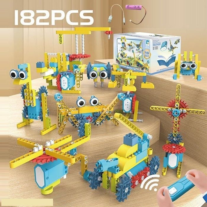 Конструктор STEM на радіокеруванні 361 дет,робототехніка на батарейках