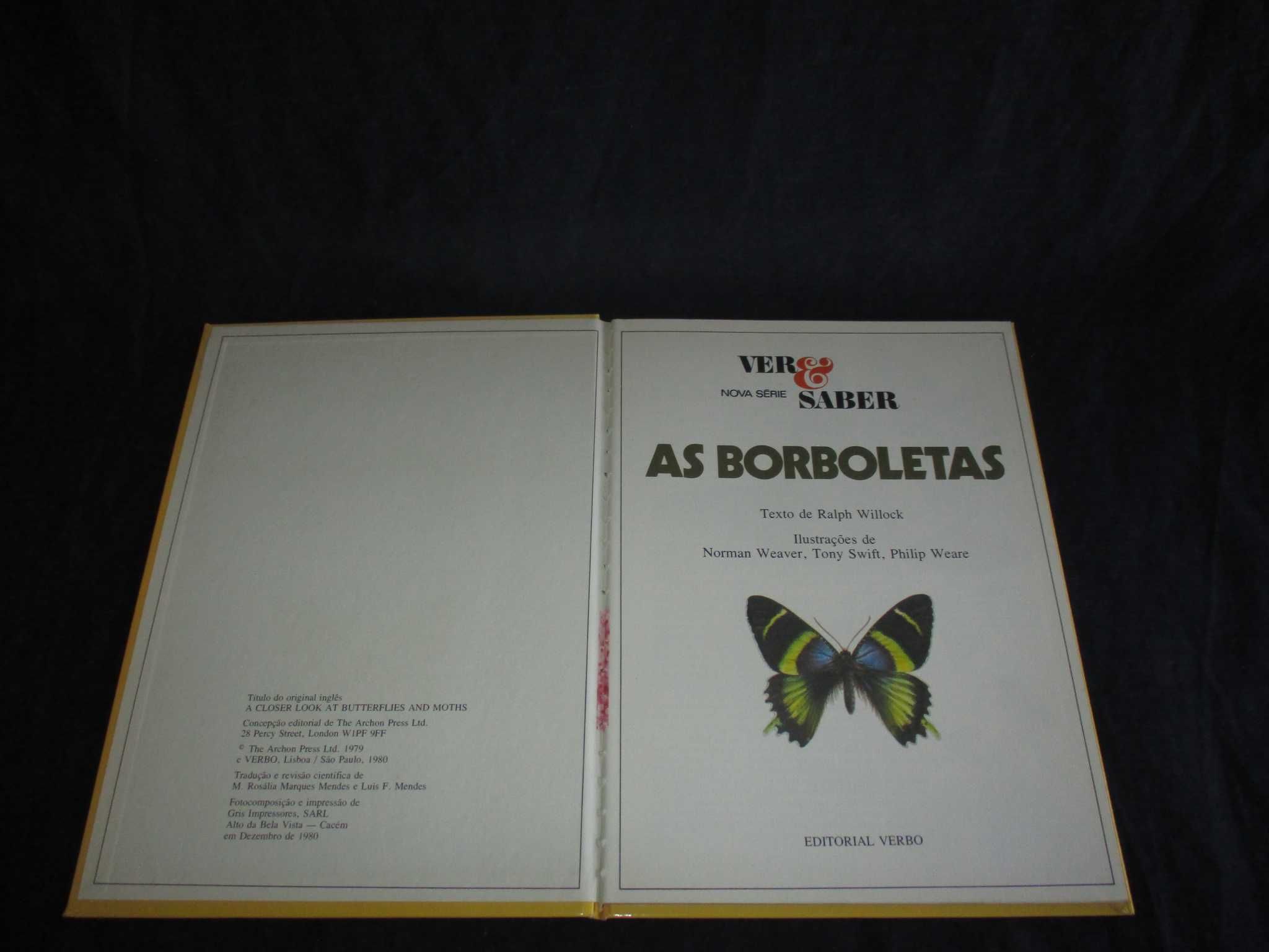 Livro As Borboletas Ralph Willock Ver & Saber Verbo