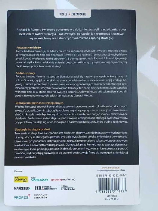 Sedno strategii jak lider może stać się strategiem- Richard P. Rumelt