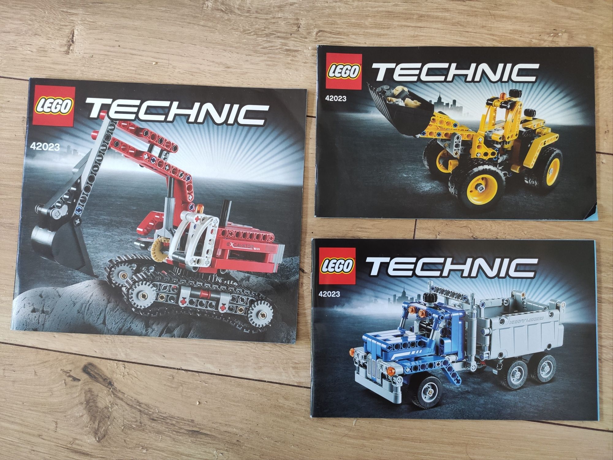 LEGO technic 42023 trzy maszyny budowlane komplet z instrukcją idealny