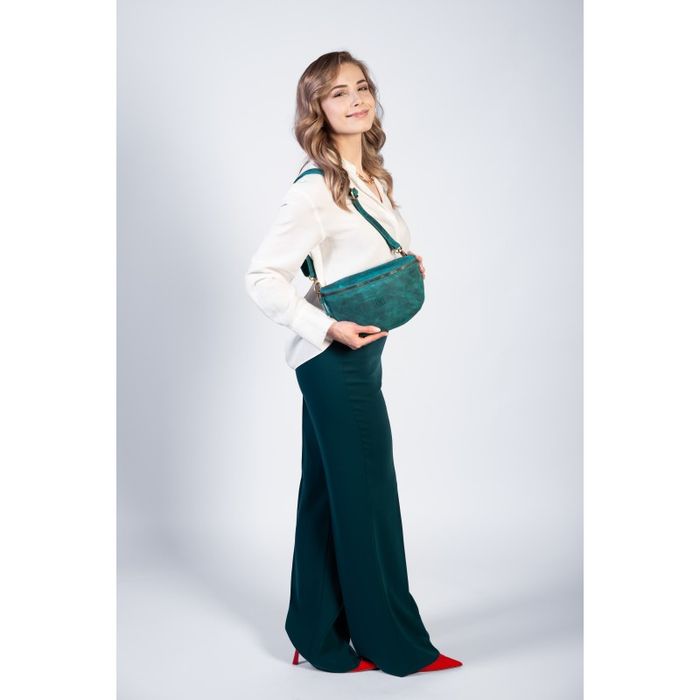 skórzana saszetka na pas vintage paolo peruzzi t-36-gr