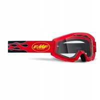 Gogle FMF Powercore Flame Red clear