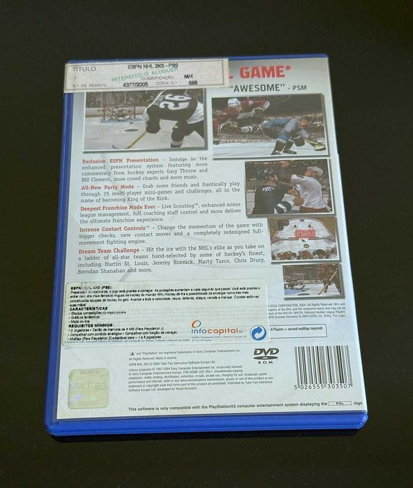 Jogo ESPN NHL 2K5 - PlayStation 2 (PS2)