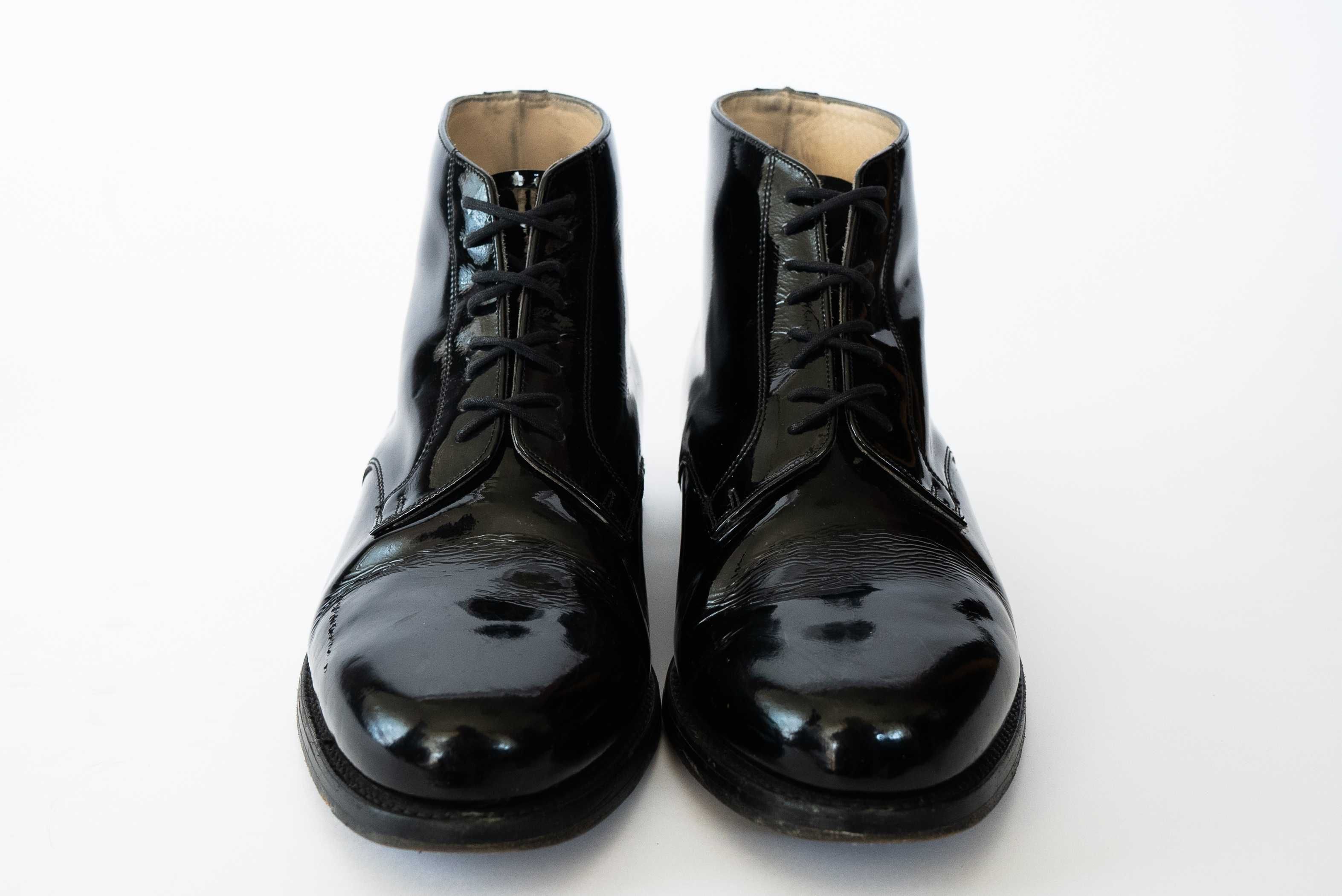 Barker buty eleganckie EU43 UK9 czarne lakierki skóra licowa GYW