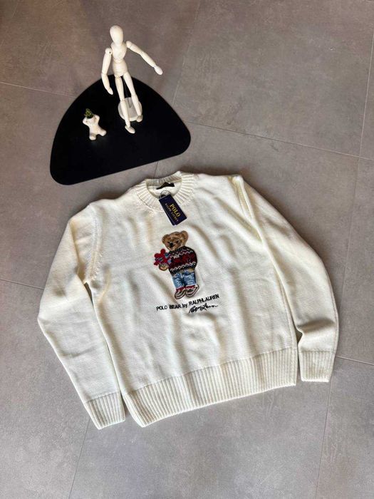 Светр Polo Ralph Lauren White з ведмедиком