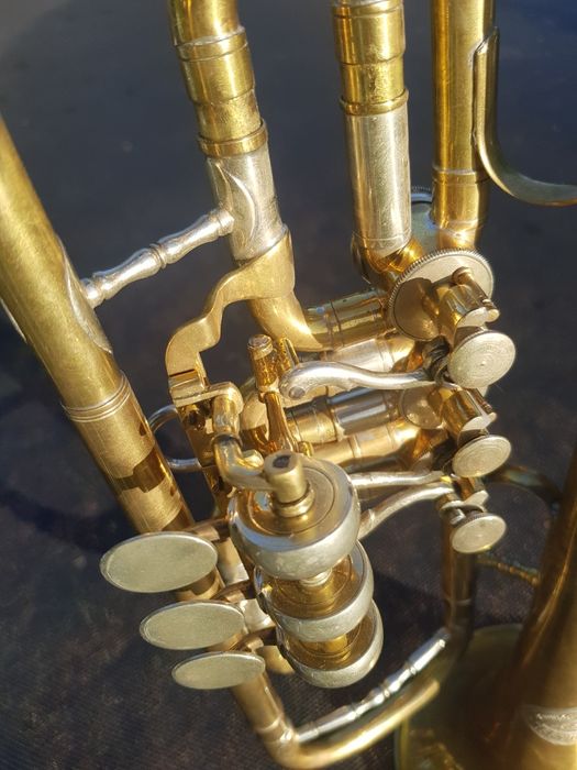 Stary Kornet  trąbka Josef Glassl Graslitz.Böhmener.