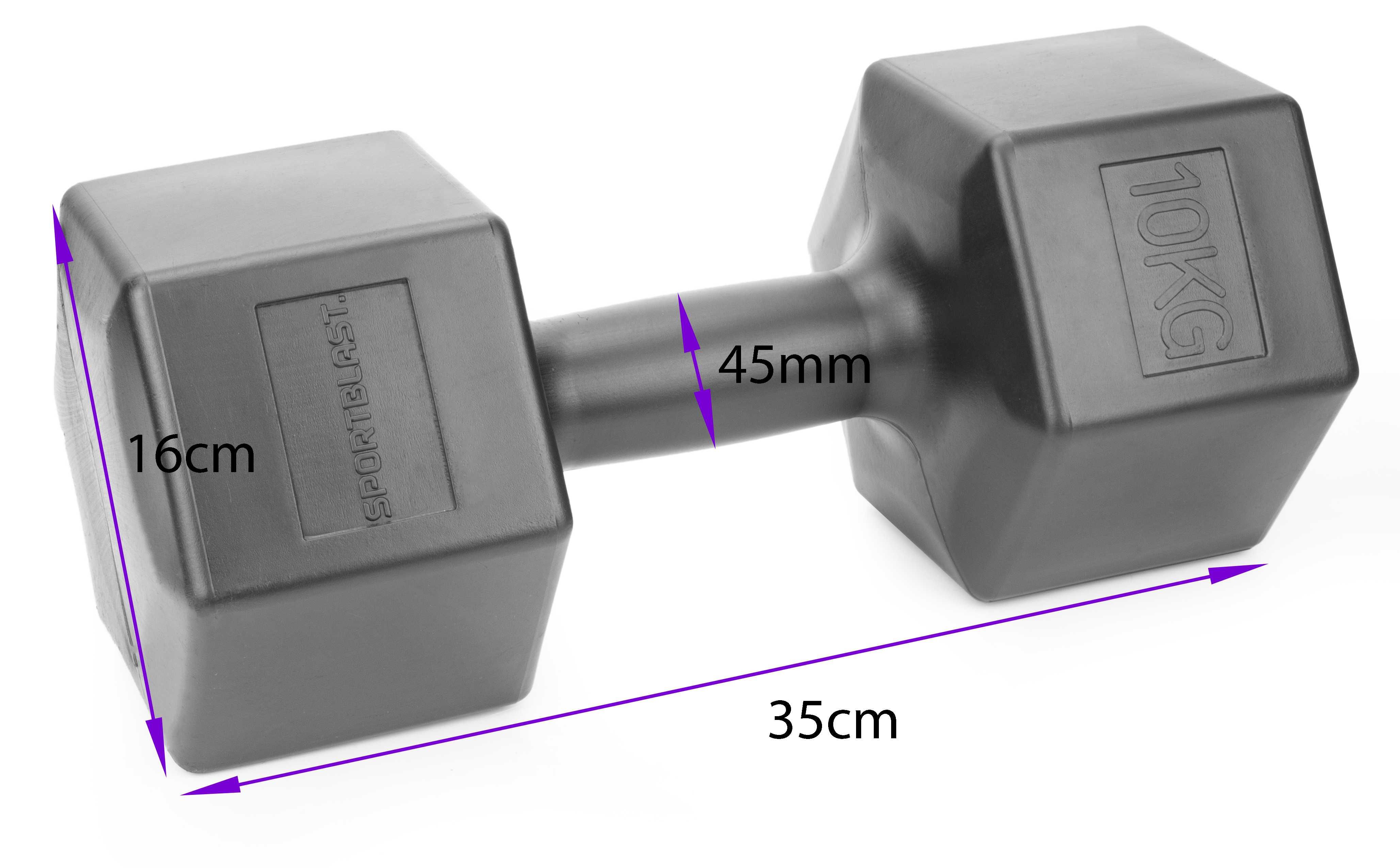 HANTLE 2x10kg hantelki CIĘŻARKI ZESTAW hantli do ćwiczeń 20kg WR