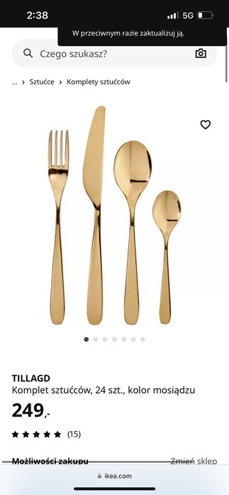 sztućce TILLAGD ikea 24szt