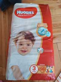 huggies ultra comfort 3 56 штук 4-9 кг