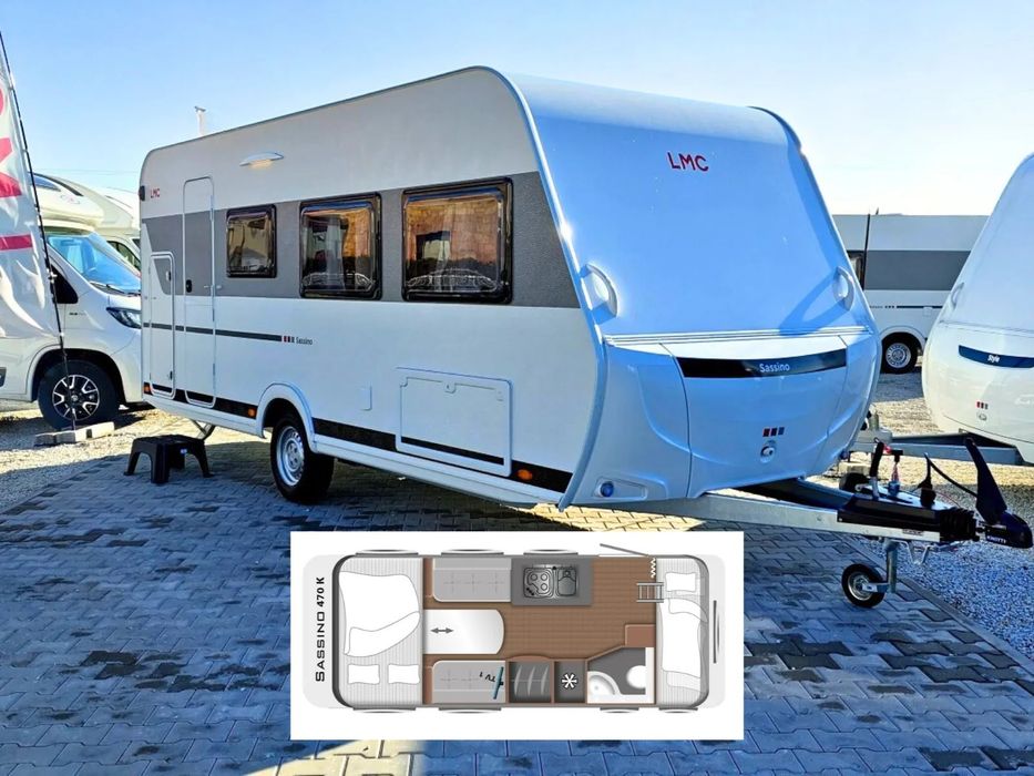 LMC Sassino 470 K  6 osobowa / DMC 1360 kg / Fabrycznie nowa / Gwarancja 12 lat / FV 23%