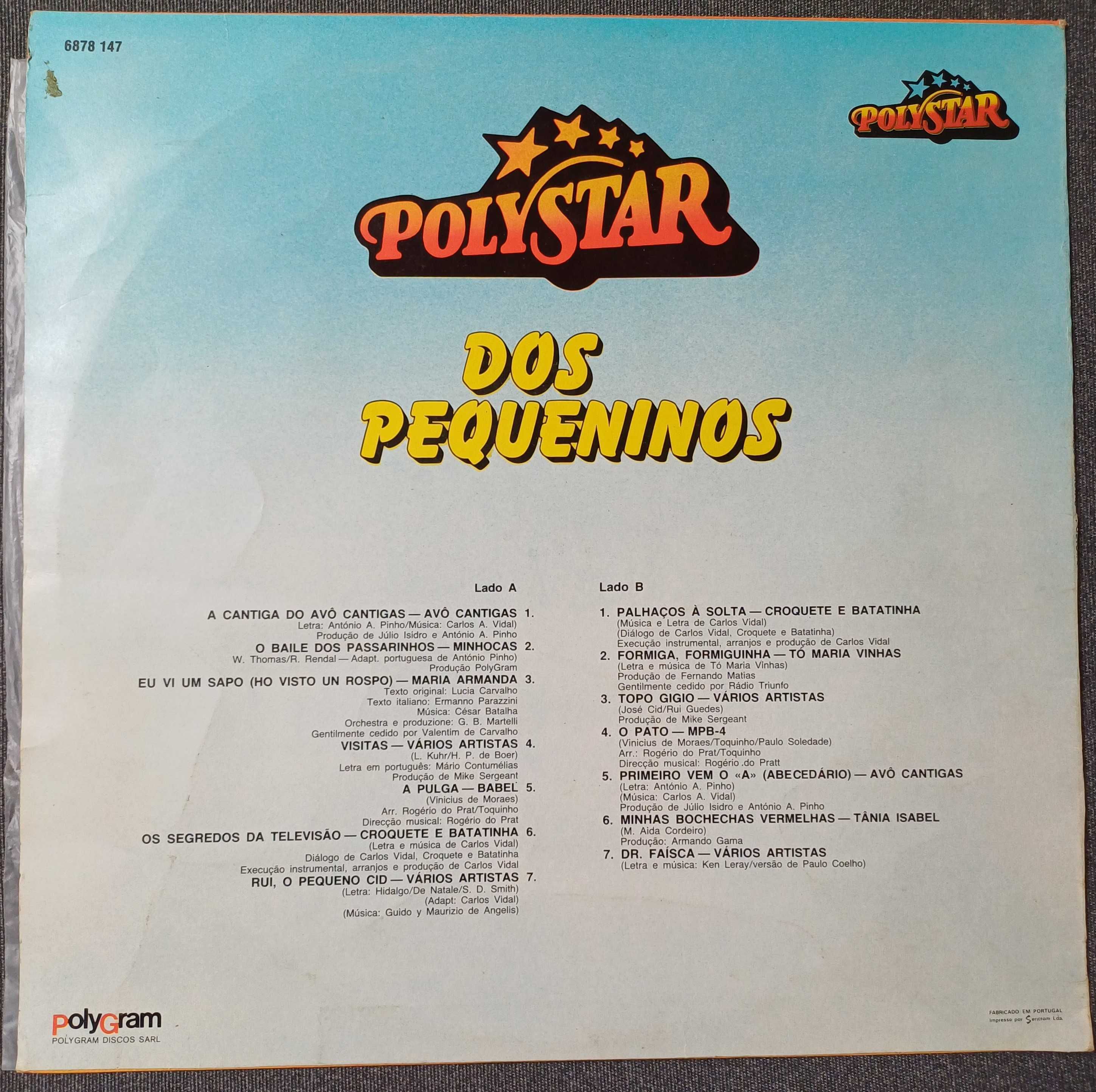 Polystar dos Pequeninos LP Vinil