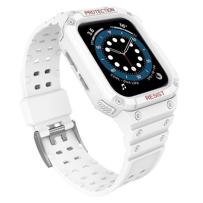 Ochronna Opaska do Apple Watch z Obudową - Protect Strap Band, Biały