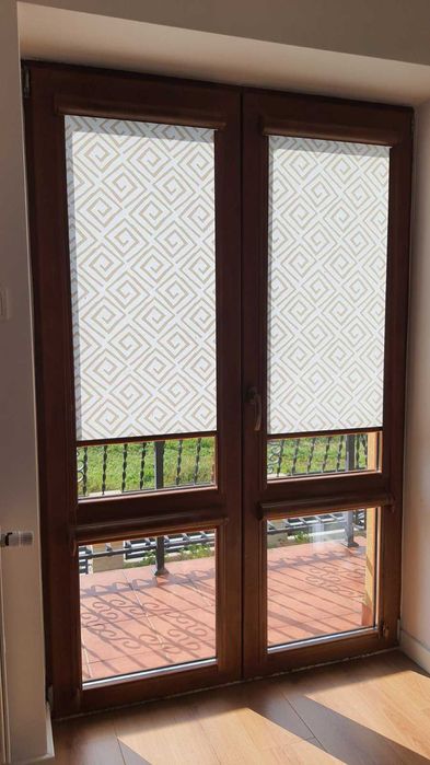 drzwi balkonowe z ramą, komplet