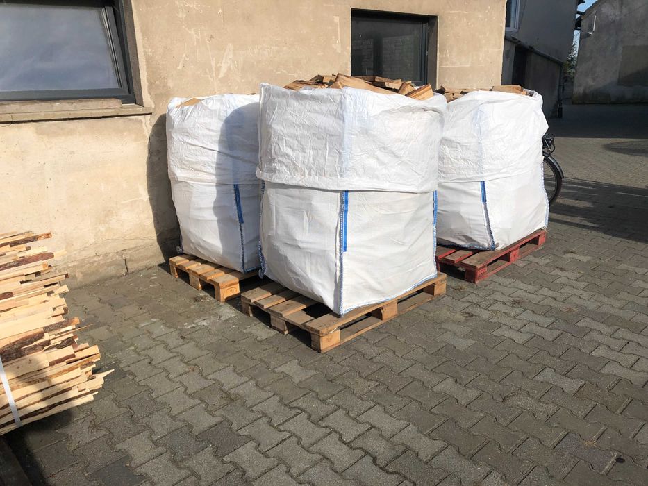 Drewno Opałowe Dębowe pocięte Opał po suszarni Dąb Big Bag 1m3