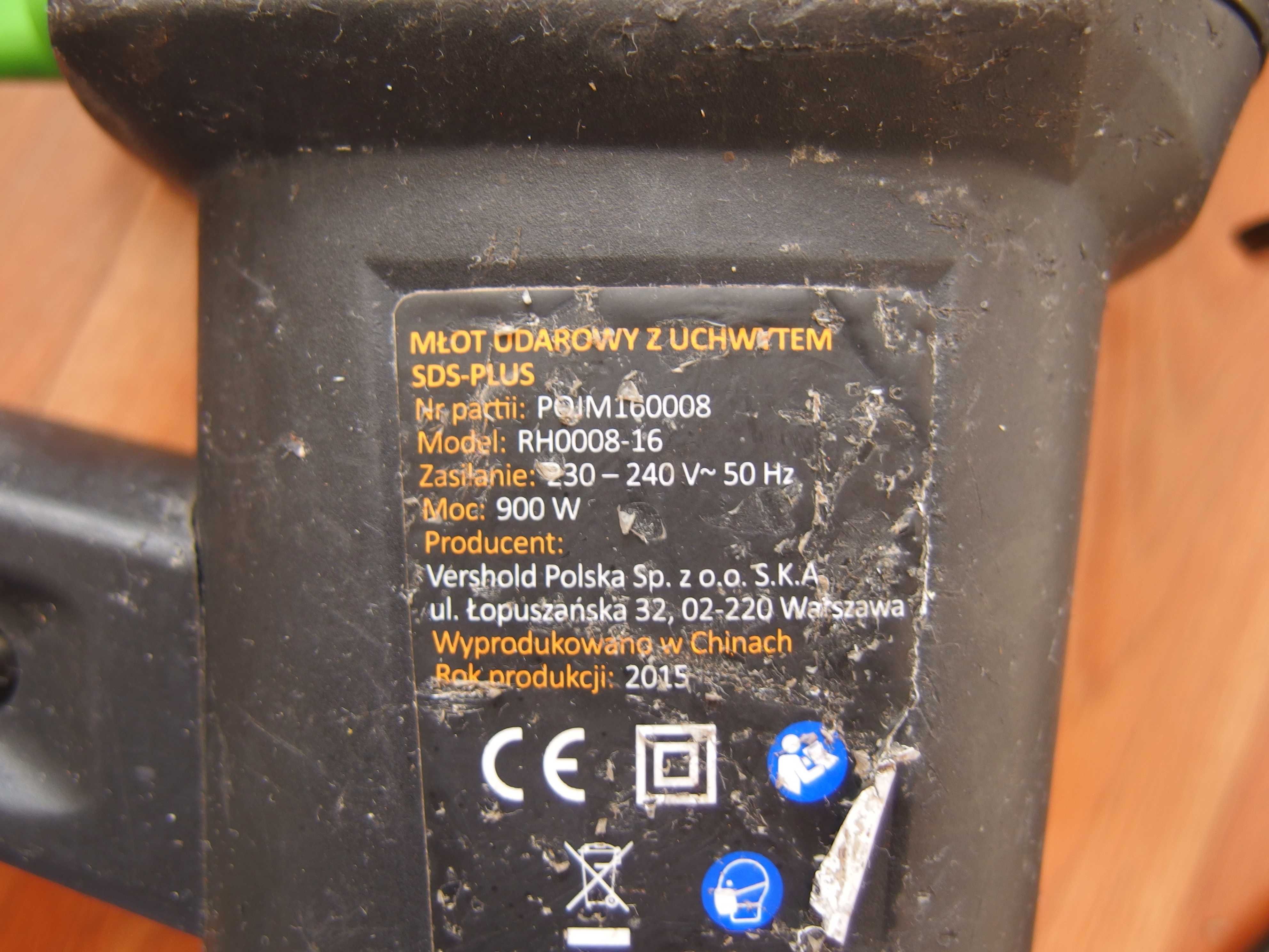 900W młot udarowy NITEO Tools RH0008-16 uchwyt SDS + młotowiertarka