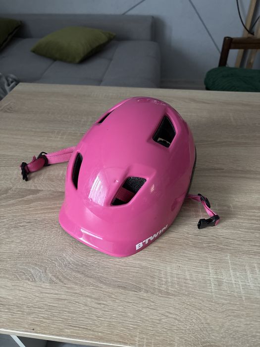 Kask na rower rolki b’twin 48-52 cm różowy