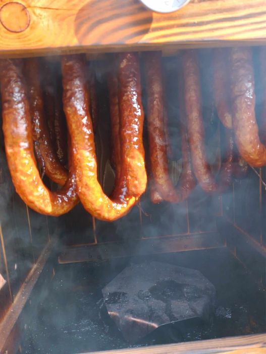 Zestaw Wędzarnia tradycyjna drewniana Palenisko Deflektor Rury Haki