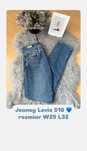 Jeansy denim Levi's 501 slim fit Basic casual Y2K vintage W29 L32