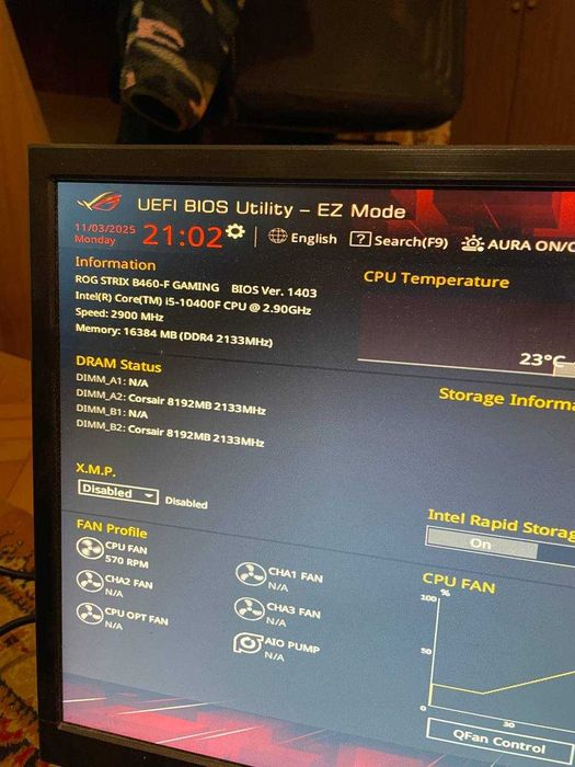 Ігровий ПК i5-10400F / GTX 1660 Ti / 16 ГБ / Монітор Acer 22″