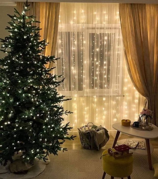 АКЦІЯ, Новорічна гірлянда-ШТОРА 300 LED 3х3 м. з дистанційним пультом