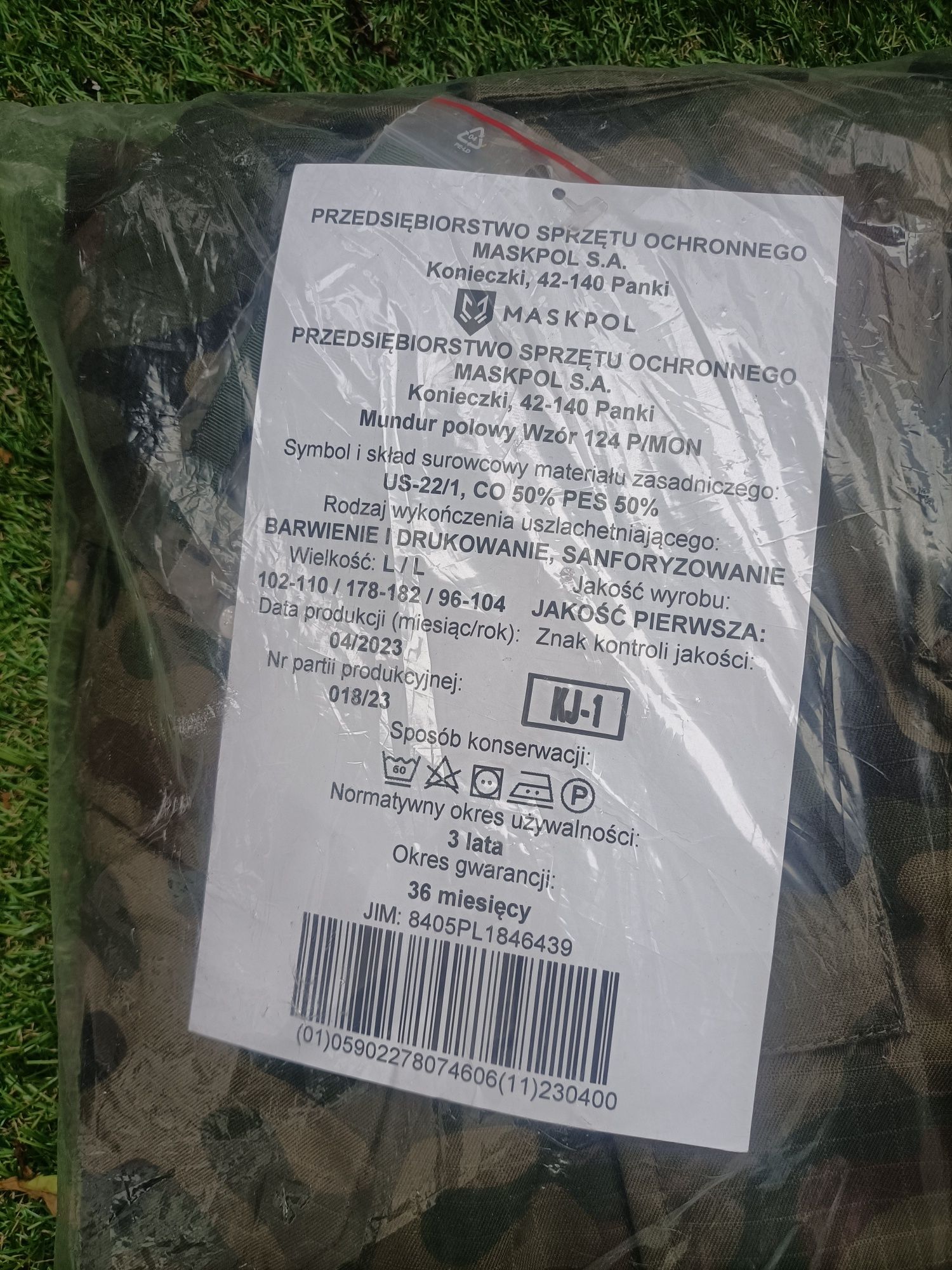 Nowy mundur polowy wz 124P/MON, L/L