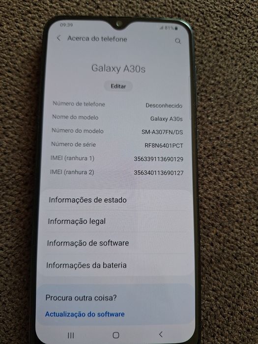 Telemóvel Samsung A30s