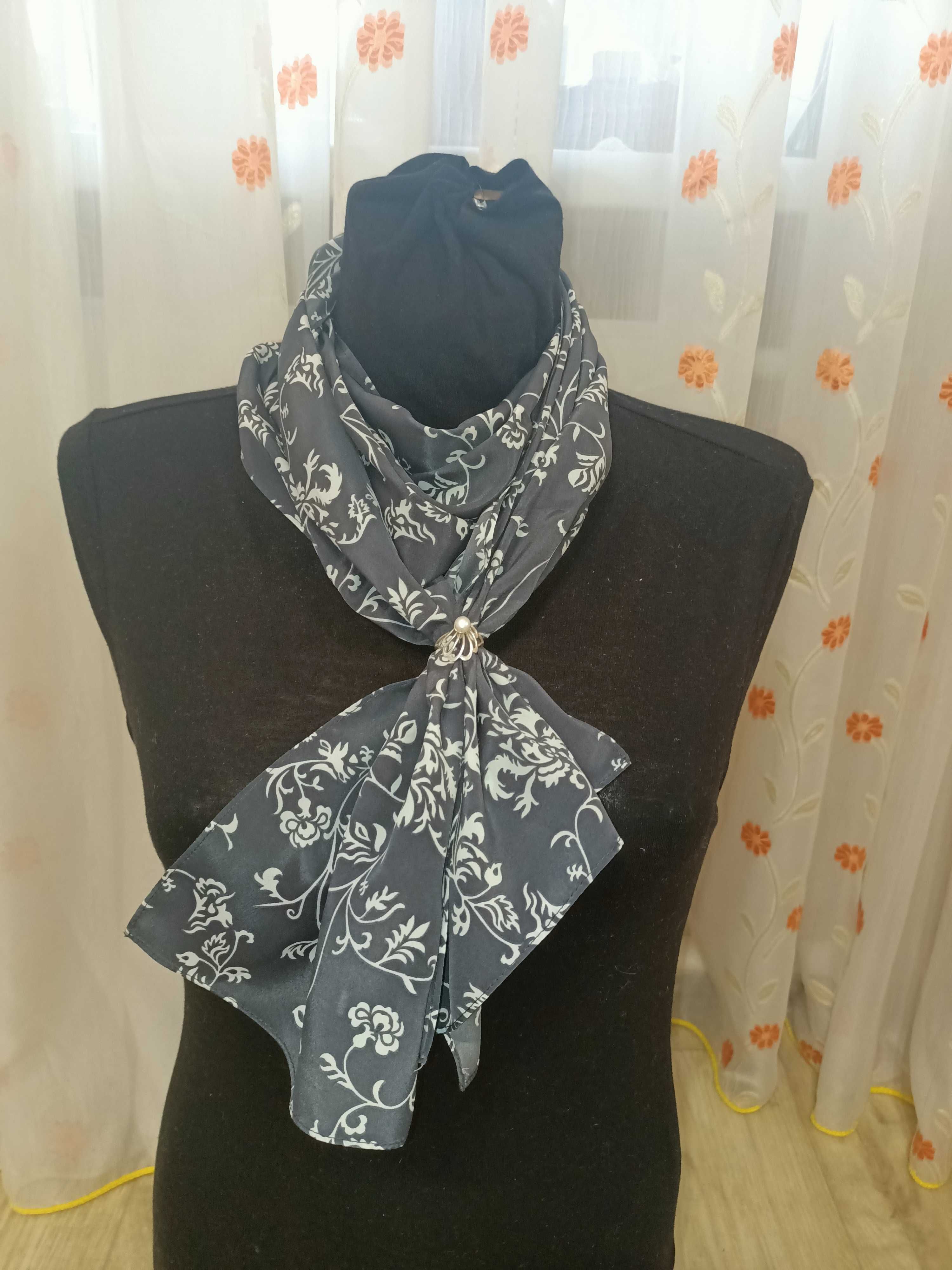 Новый шарф серый 145 на 35 см шарфик