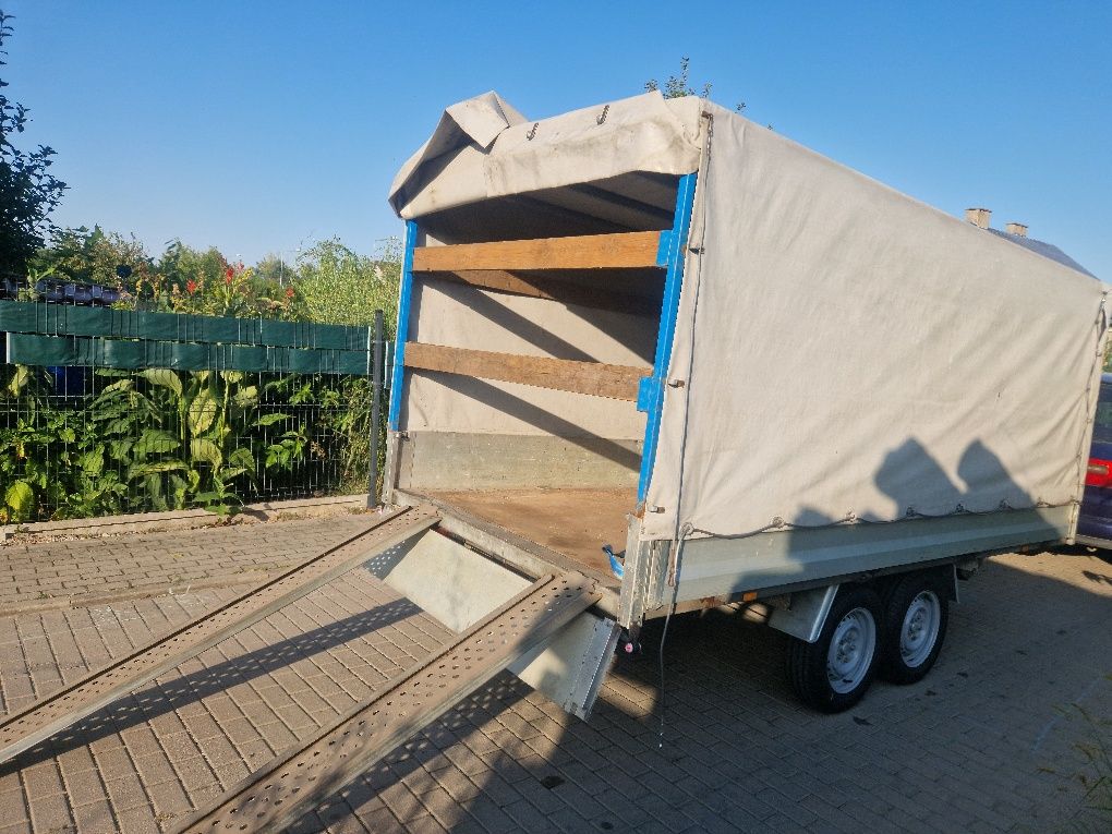 Przyczepa laweta platforma Fracht dwie osie alko Dmc 2000kg