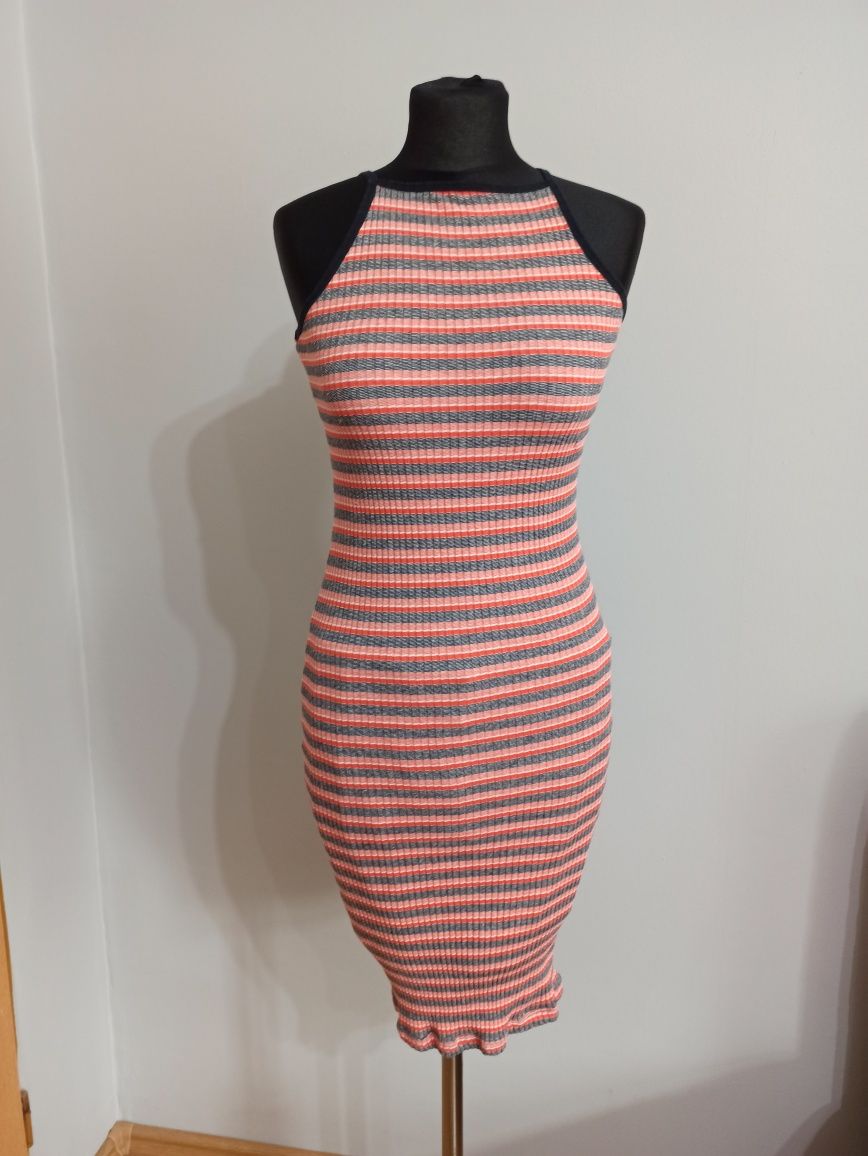 Sukienka Midi w paski 32-36