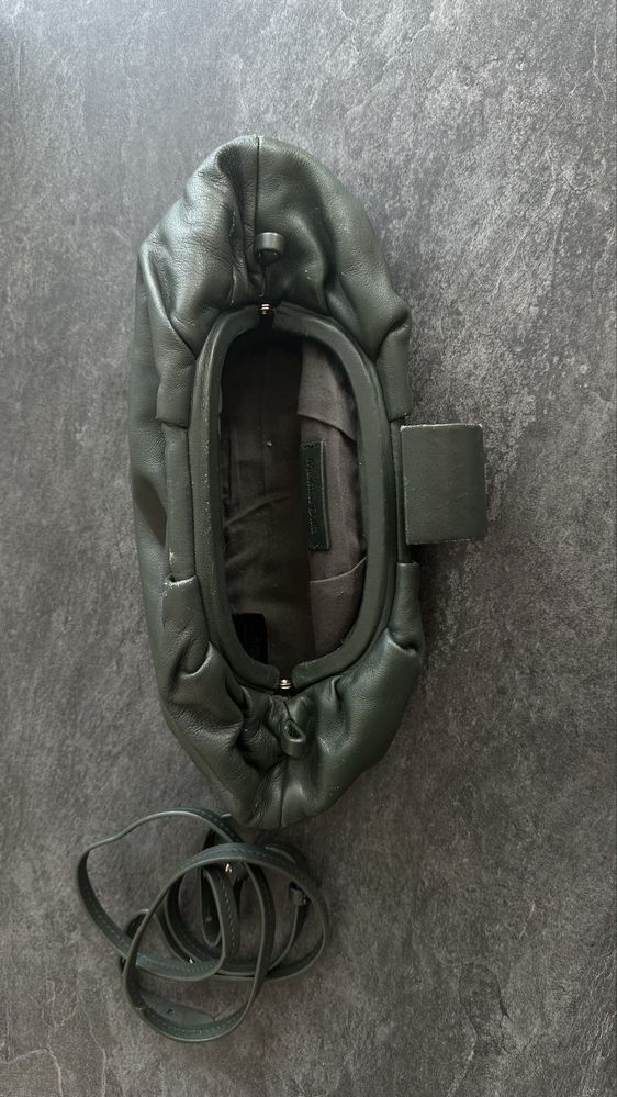 Шкіряна кожаная сумка клатч massimo dutti