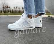 Jordan 4 damskie białe buty sportowe modne sneakersy nowe 36-41