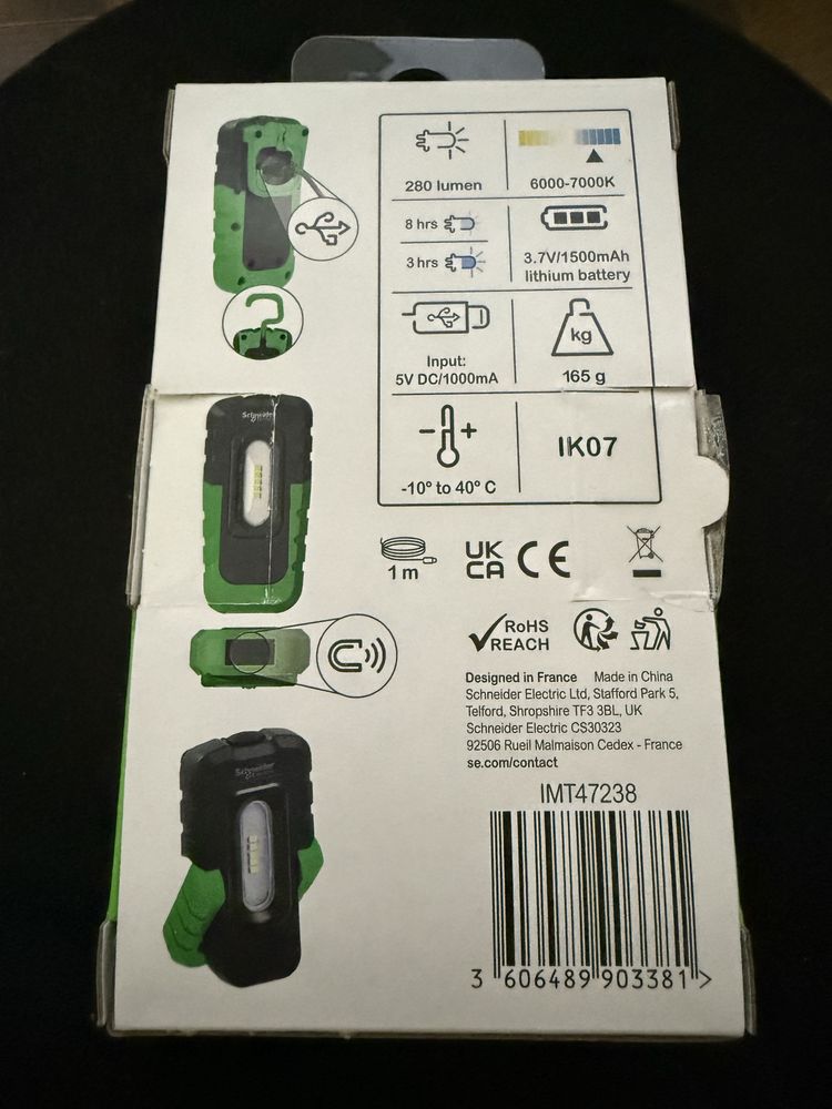 Latarka Schneider Thorsman IMT47238 3W 280lm 3,7V czarna
