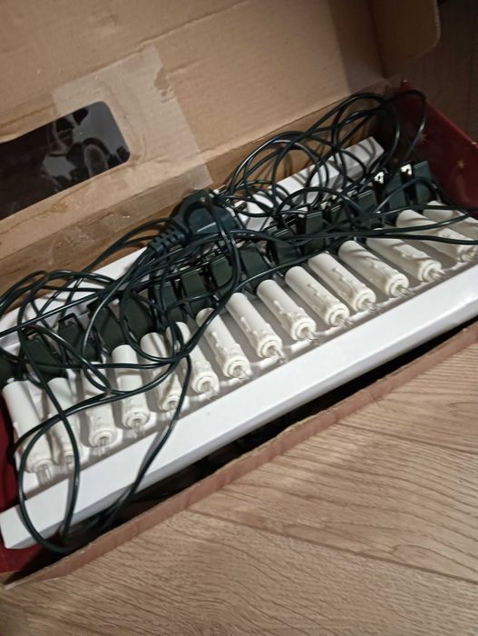 Lampki choinkowe zestaw świeczki na klips na prąd w starym styl