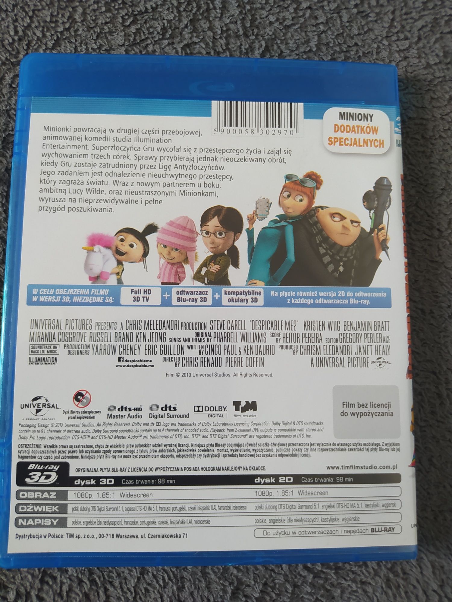 Minionki Rozrabiają film blu ray 3D