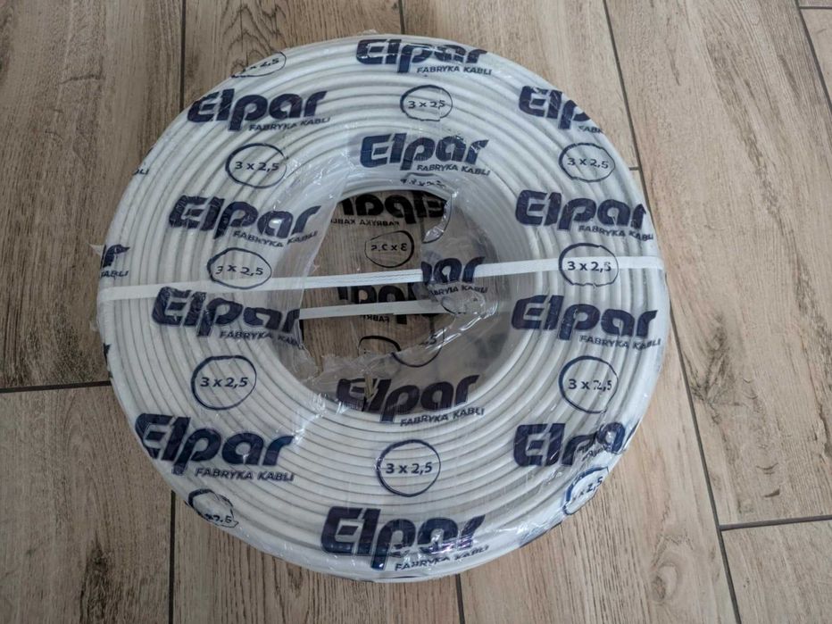 Elpar Przewód Ydyp 3X2,5 Żo Biały 450/750V