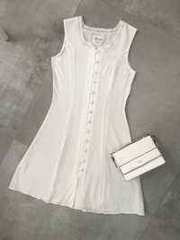 Letnia biała sukienka 36 38 S M Poetry koronkowa romantyczna boho