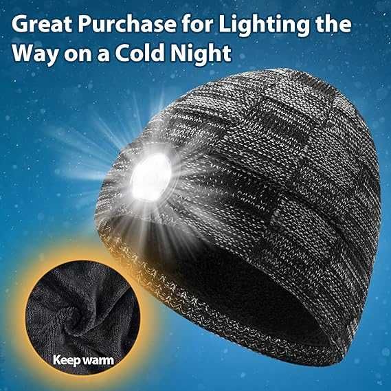 Czapka Zimowa z oświetleniem LED